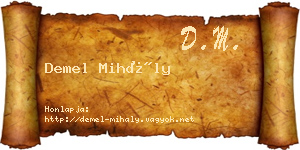 Demel Mihály névjegykártya