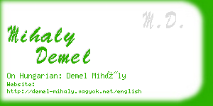 mihaly demel business card